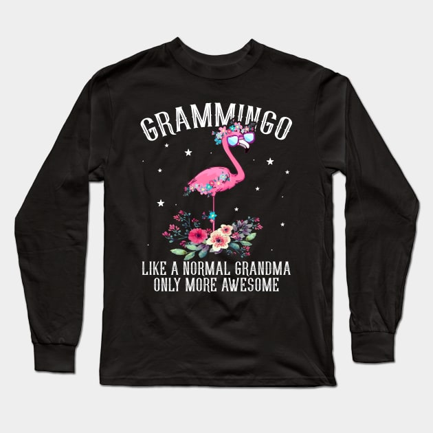 Grammingo Like A Normal Grandma Only More Awesome Long Sleeve T-Shirt by Pelman